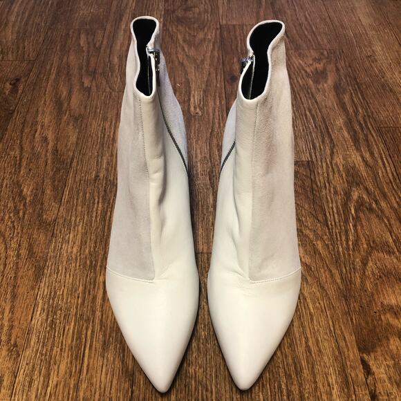 Rag & Bone Beha White Suede Leather Stiletto Ankle Boot Size 11 (41) - Picture 5 of 16